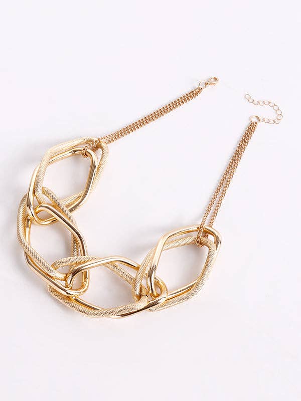 GOLD Chains Geometric Solid Color Necklaces Accessories for wholesale on Faire12