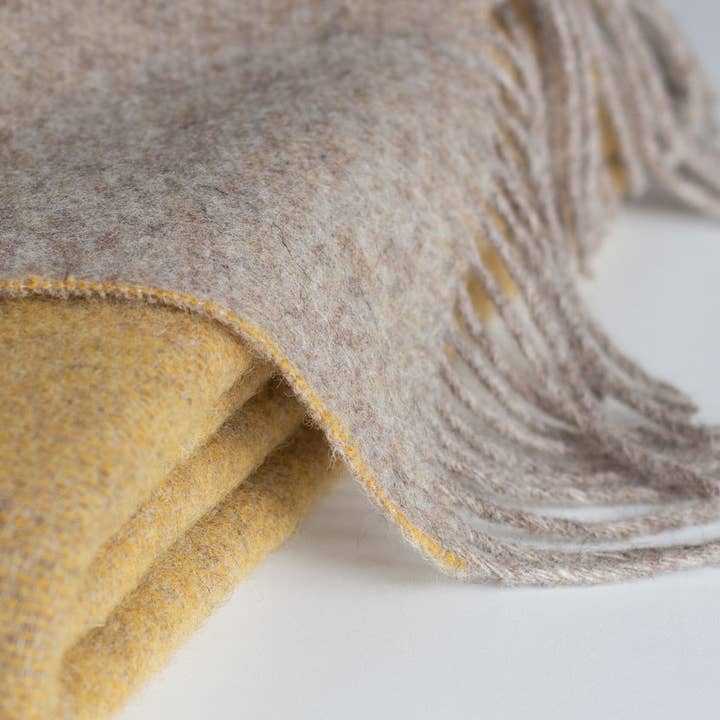 MoST - Wholesale Throw Blanket - Wool Throw Blanket HONEY MUSTARD