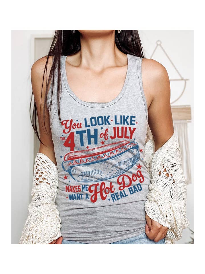 COLORBEAR - Wholesale Tank Top - Women's - You Look Like Graphic Racerback Tank Top