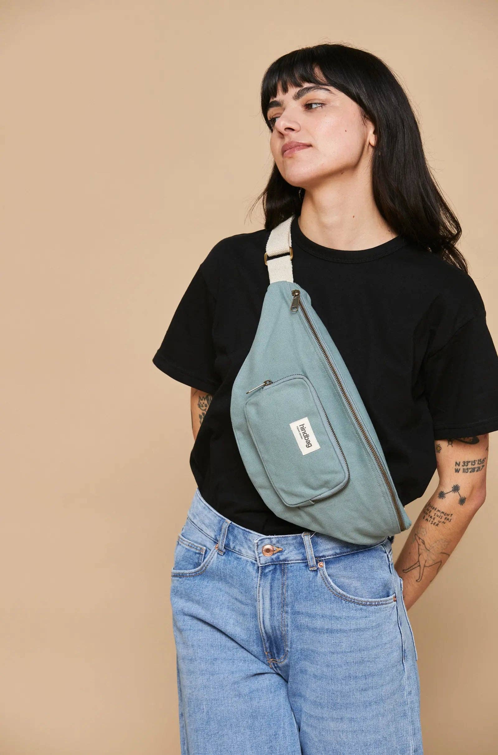 Hindbag - Wholesale Belt Bag - Women's - Sofia Sage green fanny pack
2