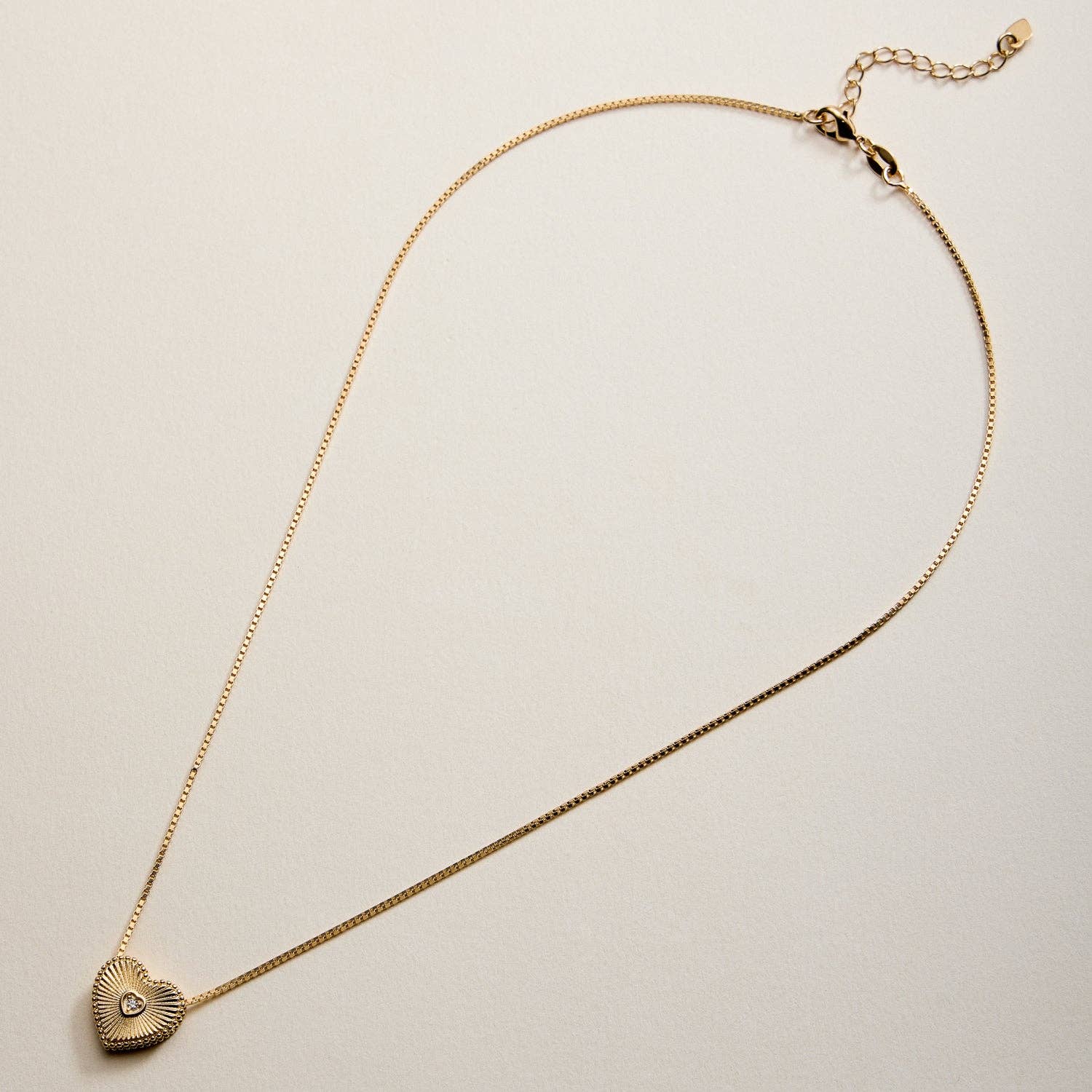 GD Gold Filled Heart Locket Necklace with Cubic Zirconia Accent for wholesale on Faire5