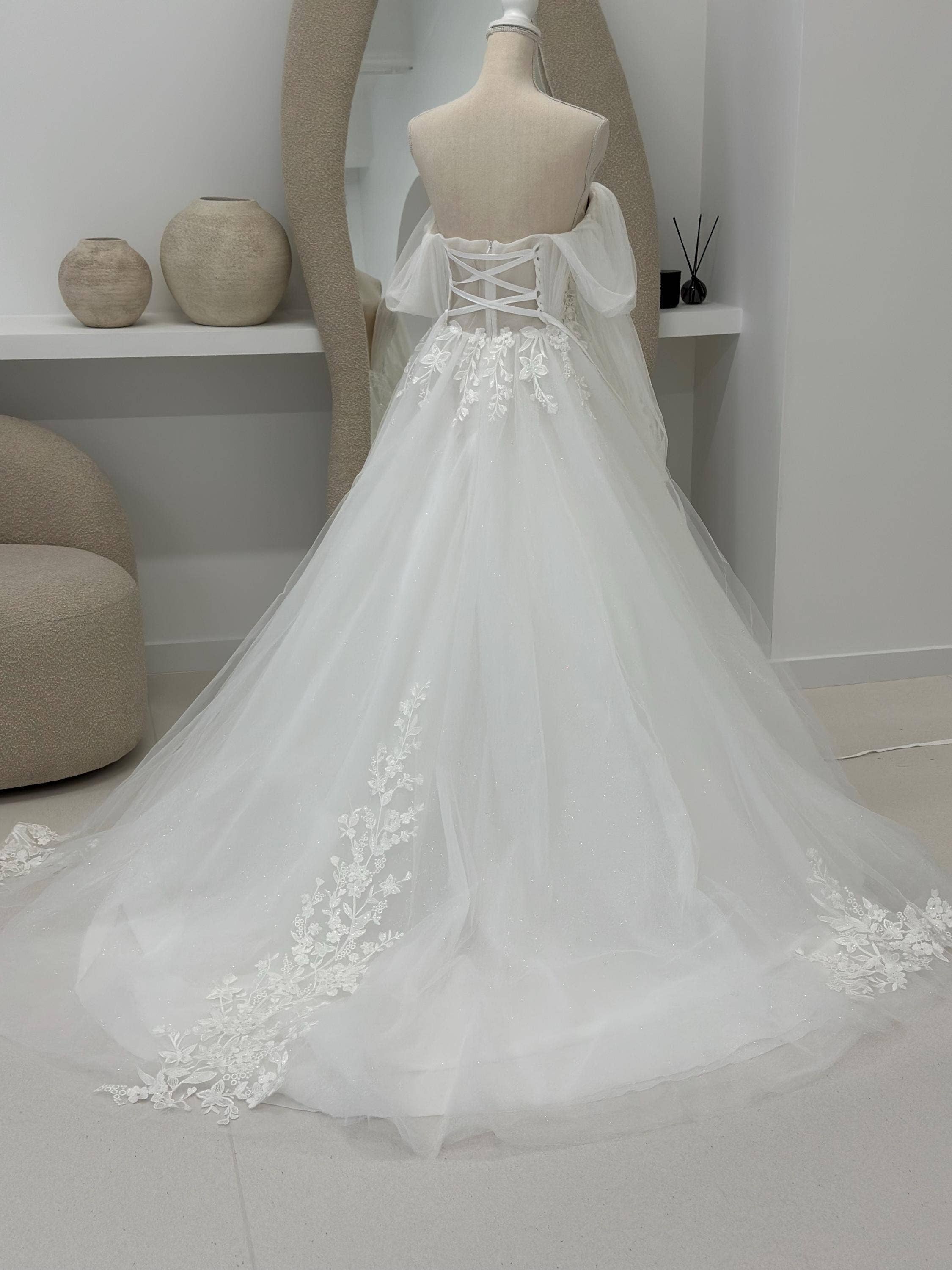 MB Blissful Gown - Wholesale Gown - Women's - Off Shoulder Whimsical Princess Ball Gown Wedding Dress2