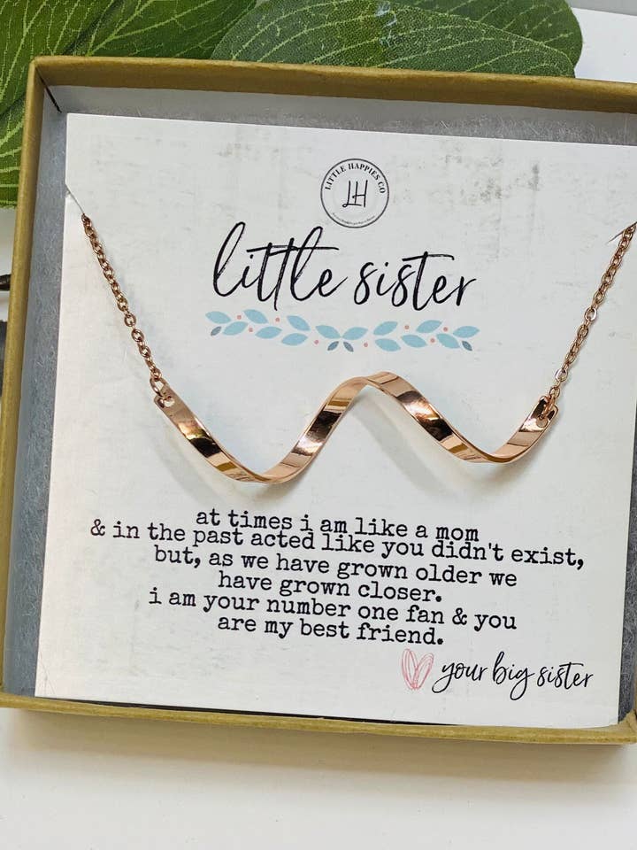 Gift for Sister, Sister Gift, Christmas gift for little sister, Personalized gifts for little sister, Personalized Gifts, Minimalist for wholesale by Little Happies Co