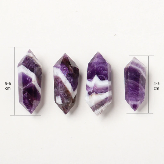 Moon Rituals - Wholesale Spiritual Stone/Crystal - Dream Amethyst Double Terminated Point Generator - Healing Crystal Energy2
