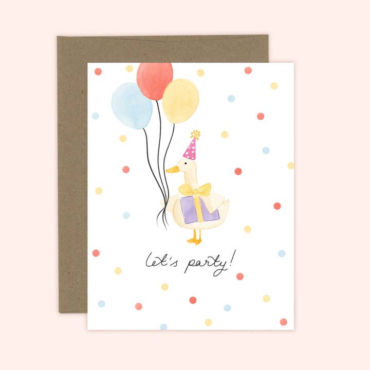 Biglietto di compleanno: Oca sciocca per la vendita all'ingrosso da parte di Almeida Illustrations