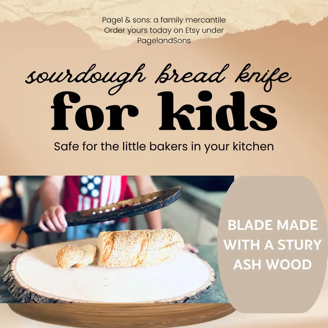 Pagel & Sons - Wholesale Wood Toy - Kids - Montessori Wooden Sourdough Bread Knife for Kids1