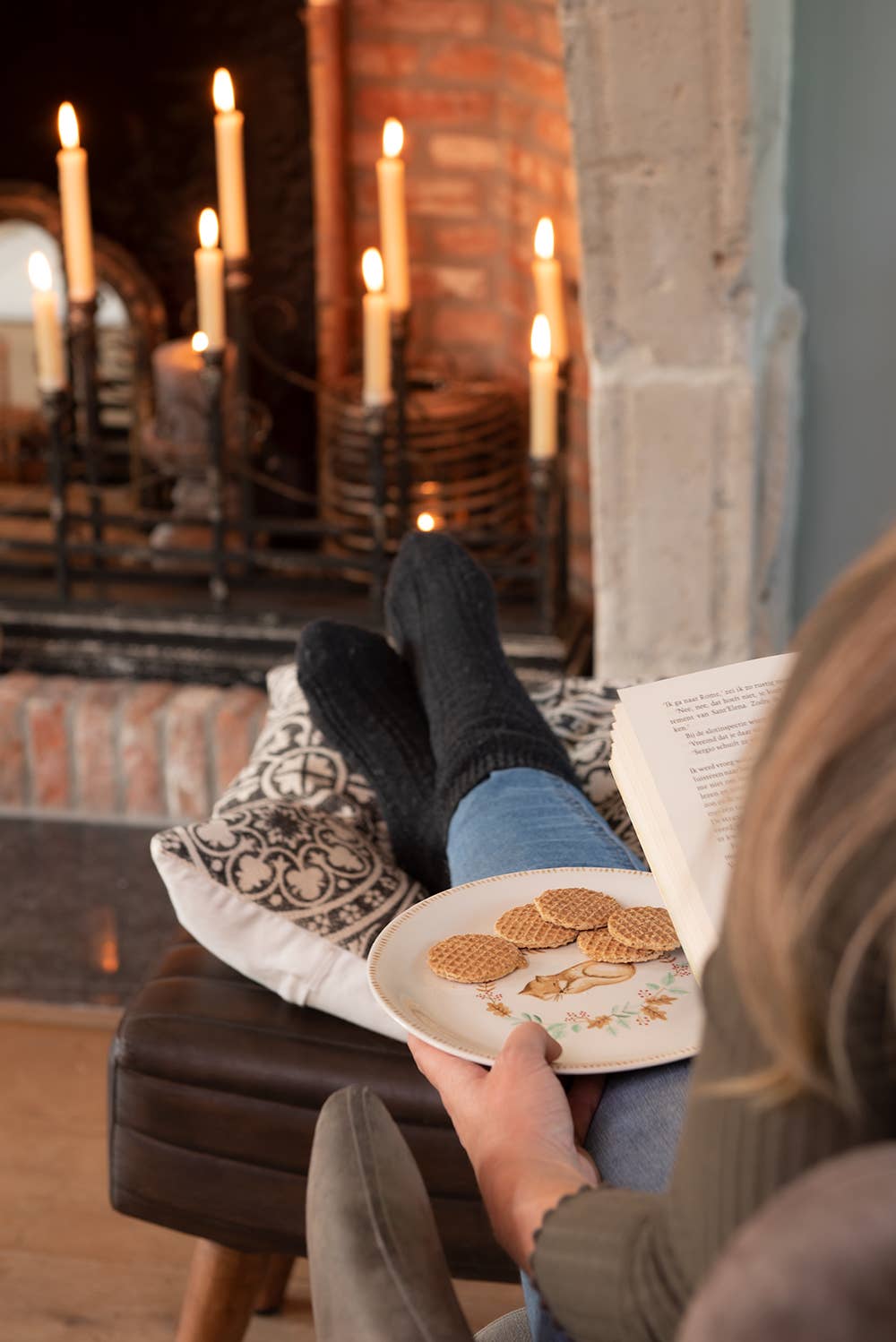 Clayre & Eef - Wholesale Dinner Plate - FXDP Breakfast Plate Ø 20 cm Beige Brown Ceramic Fox Round1