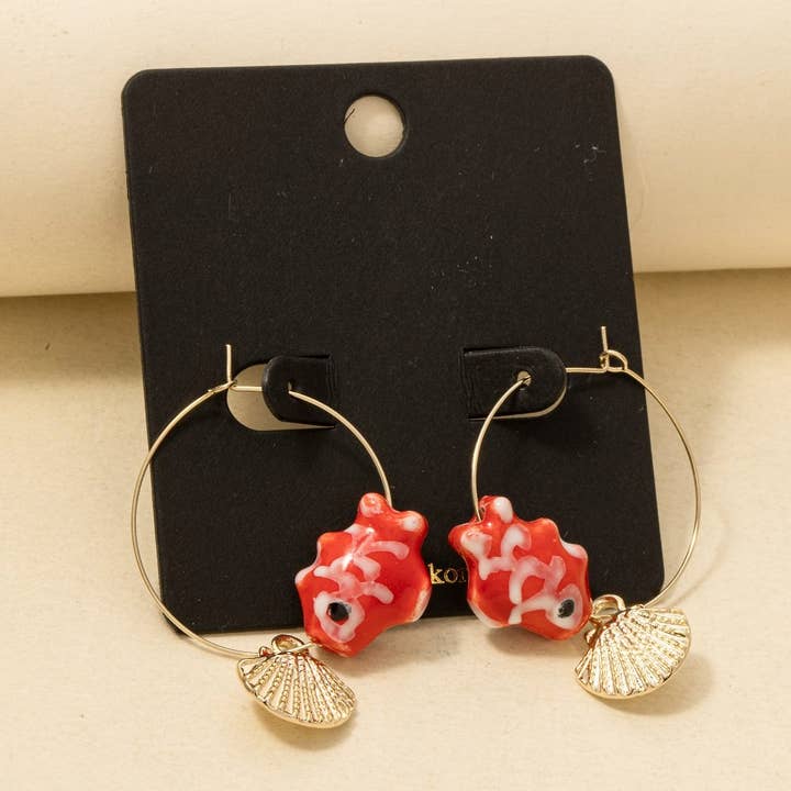 Zee schelp vis oorringen voor wholesale door Anarchy Street