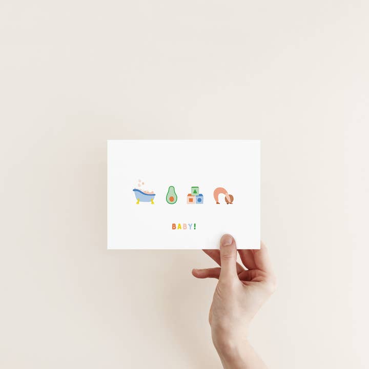 carte de vœux - B A B Y ! pour la vente par Van Kira