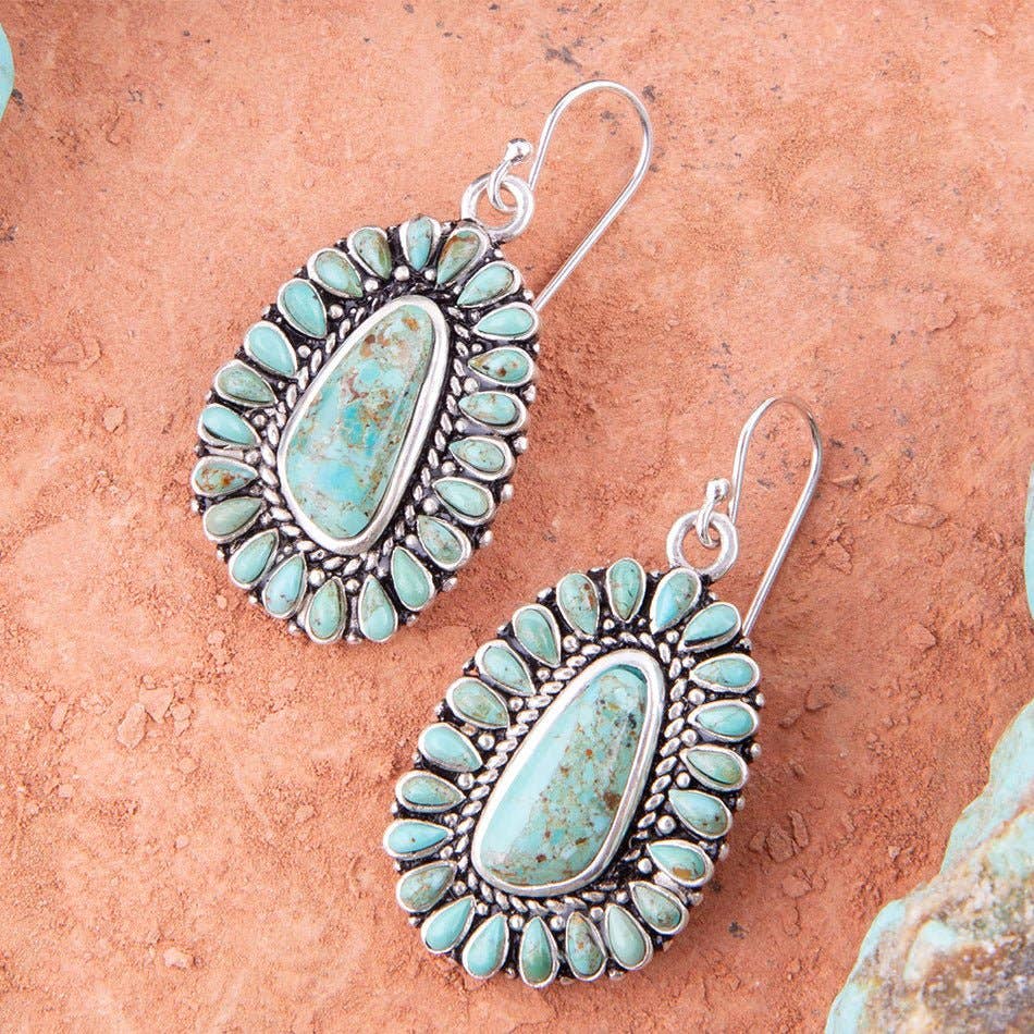 Barse Jewelry - Wholesale Dangle Earrings - Sedona Turquoise and Sterling Silver Earrings3