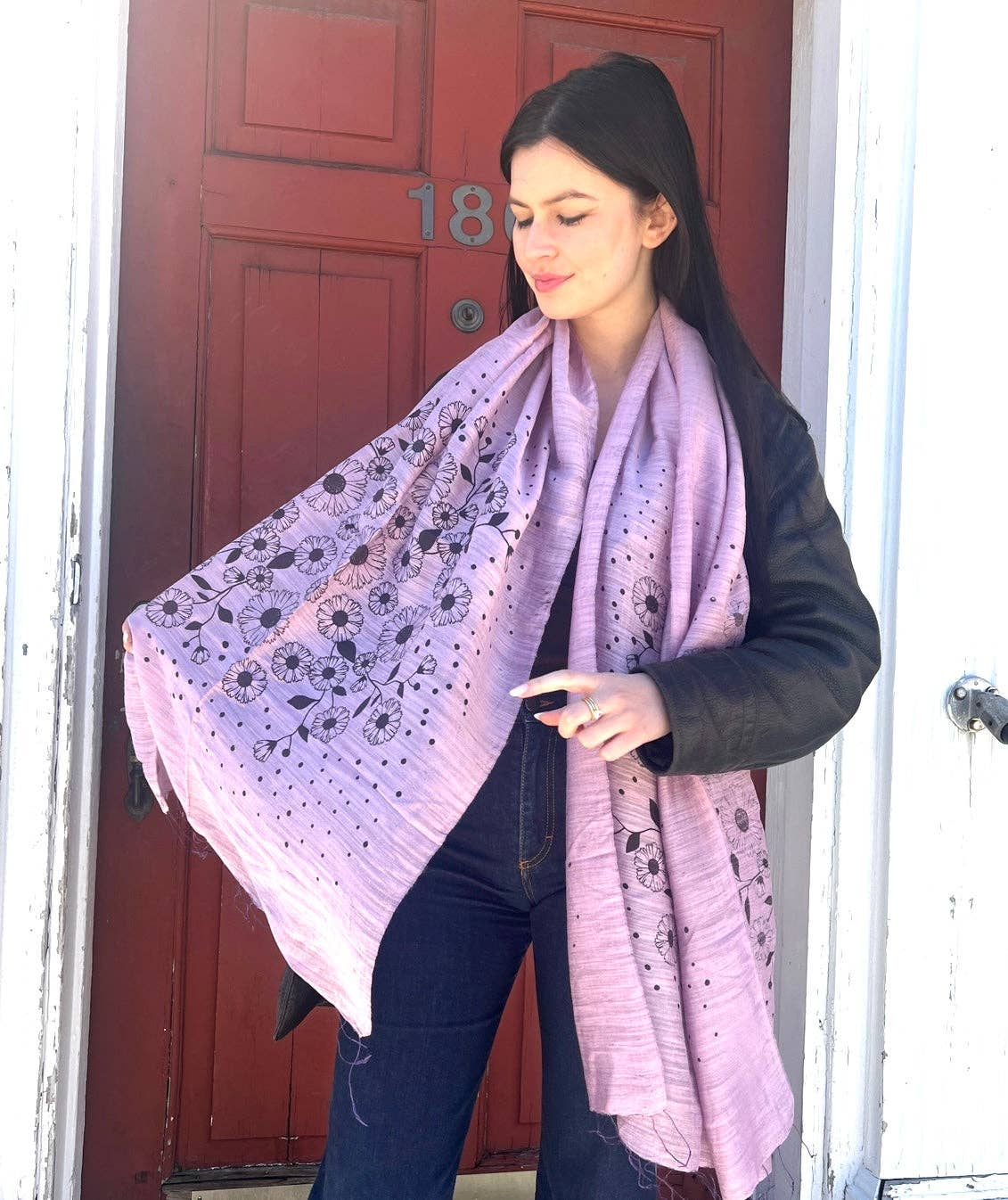 Wooven - Wholesale Scarf - Women's - Screen Printed Silk Blend Scarves in 13 colors and patterns, hand printed in Vietnam5