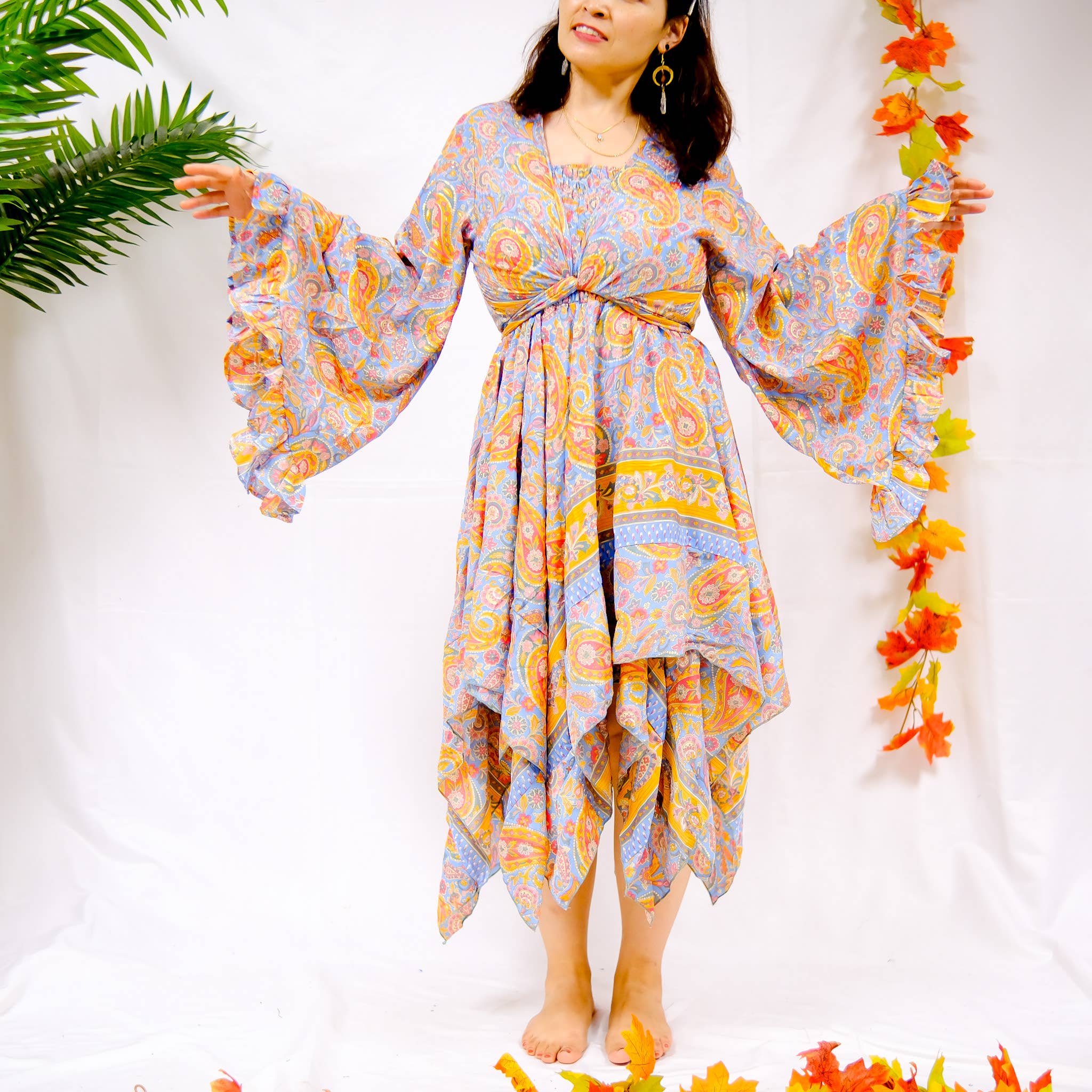 Karma Nepal Crafts – Vestido - Mulher por atacado – Vestido Pixie Boho12