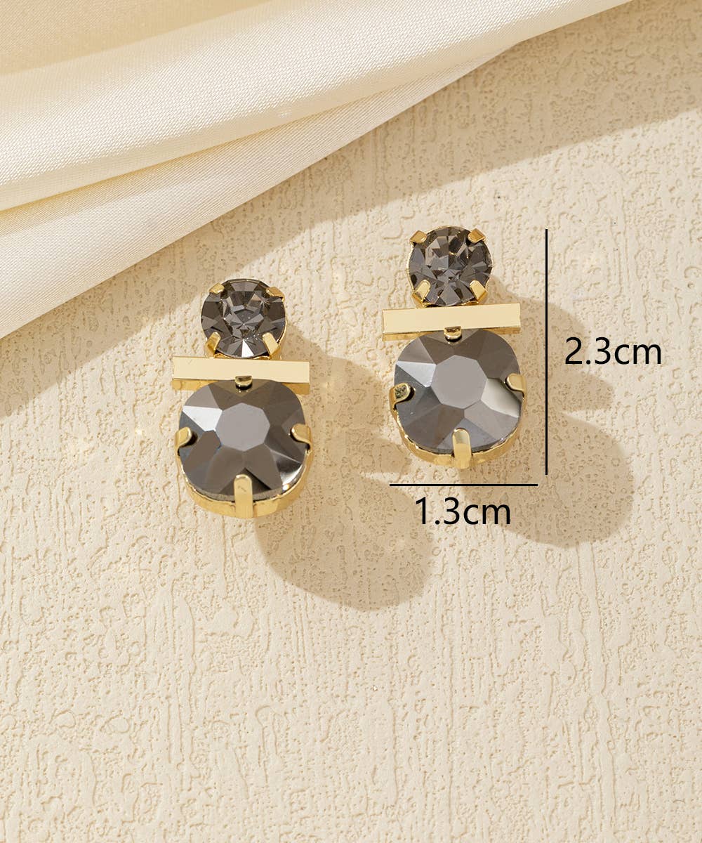 Blossom bijoux - Wholesale Clip-On Earrings - Faceted Glass Clip-On Earrings – 26AHBOL0124
