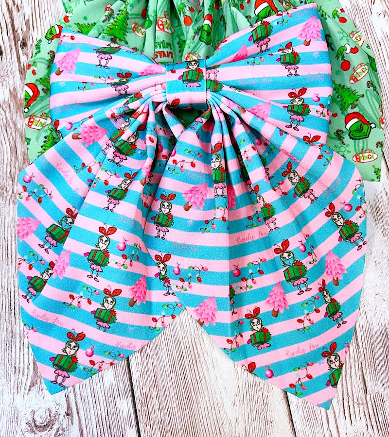 Kids Charm Online - Wholesale Hair Bow - Kids - 5"X 6" Cindy Lo* printed coquette bow. BW-DSG-10H