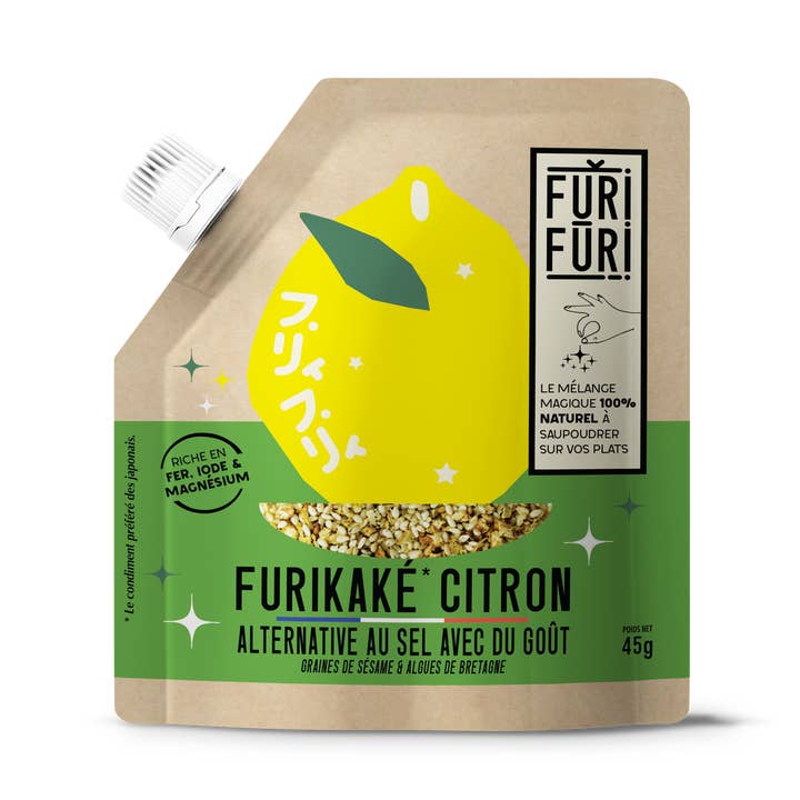 Furikake Citron - Condiment sésame & algues -alternative sel pour la vente par FURIFURI