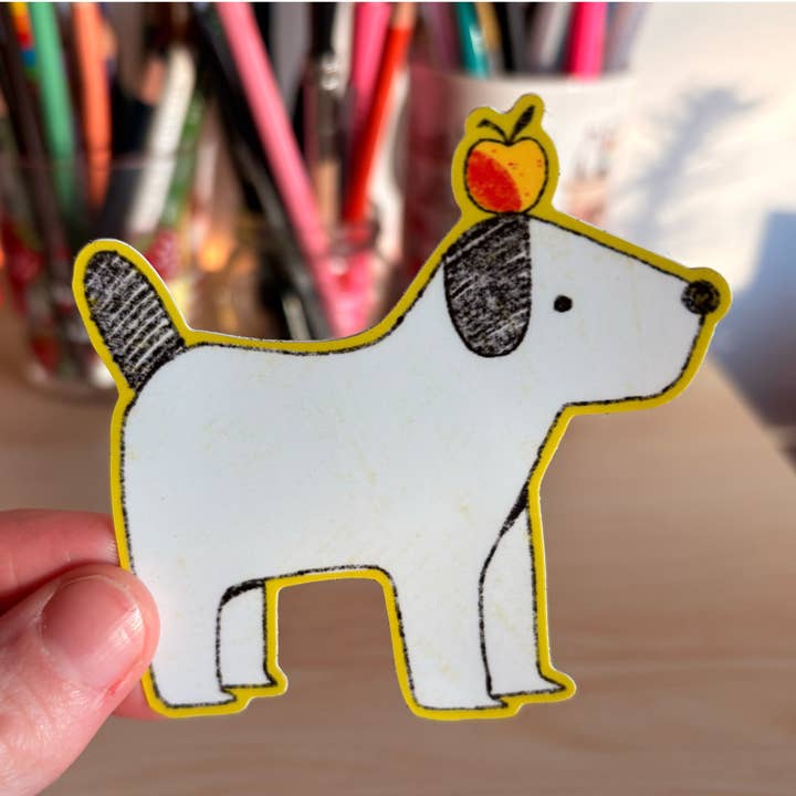 Autocolante Apple Dog 2.0 por atacado de Sydney Warnes