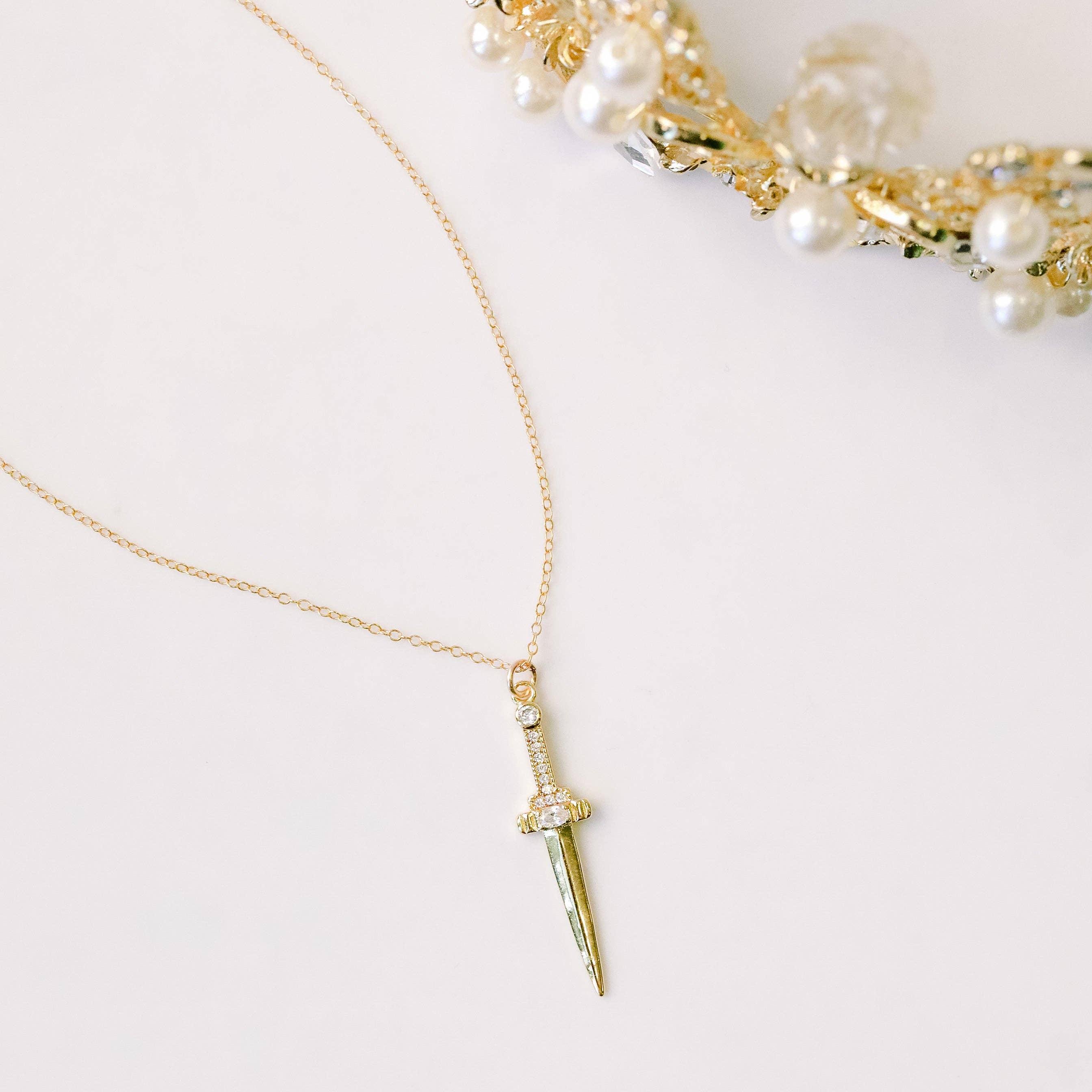 The Gilded Witch – wholesale Pendant/charm necklace – Gold Filled Athame Dagger Charm Necklace - Modern Witch4