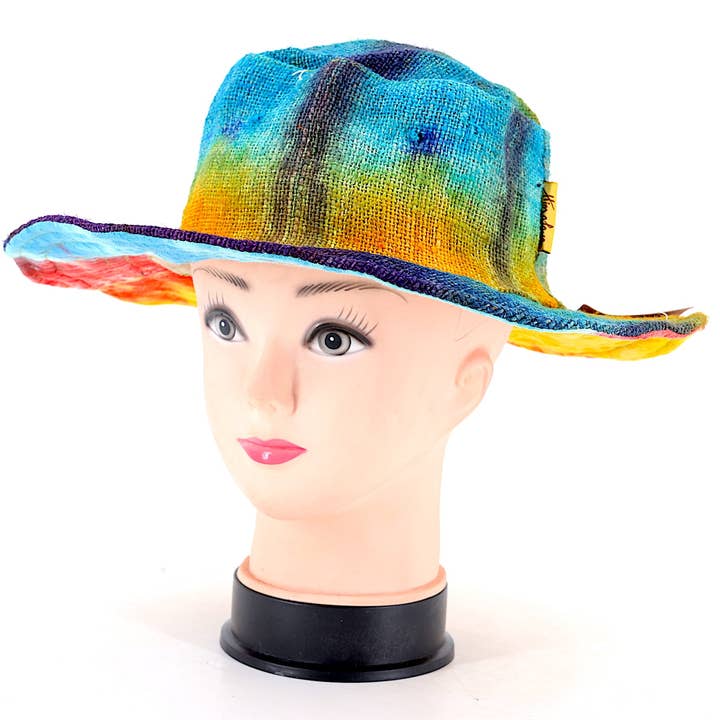 Himalaya Handmade - Wholesale Bucket Hat - Women's - 100% Hemp Handmade Hippie Tie Dye Bohemian Hat15
