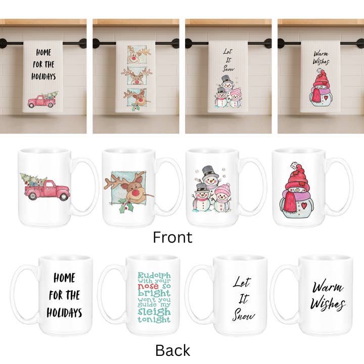 Jules Creations MN - Wholesale Coffee Mug - Holiday Mug & Towel Sets