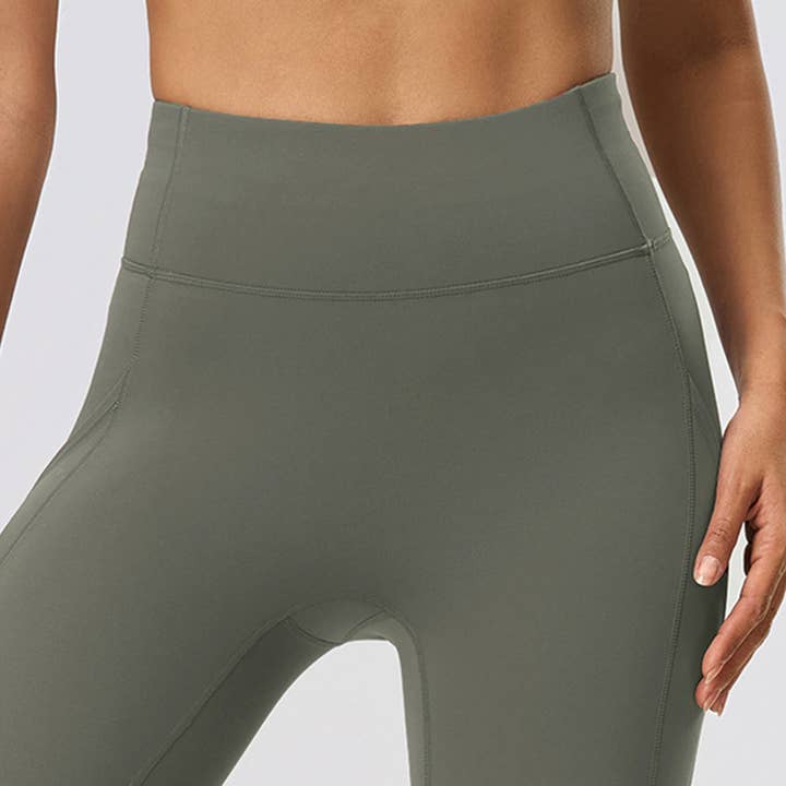 Sodalemon - Wholesale Athletic Pants - Women's - Women High-Waisted No Visible Sand Wash Yoga Jogger Pants5