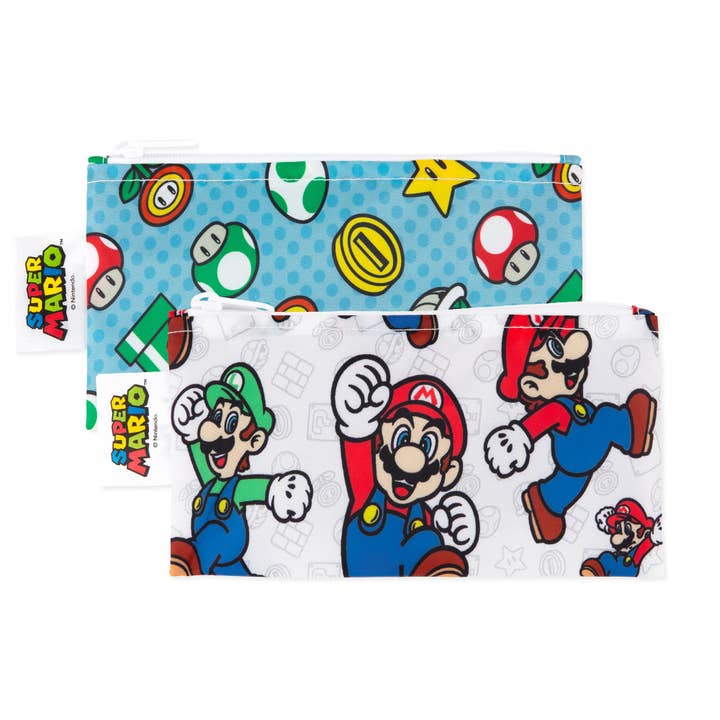 Reusable Snack Bag, Small 2-Pack: Super Mario™ for wholesale by Bumkins
