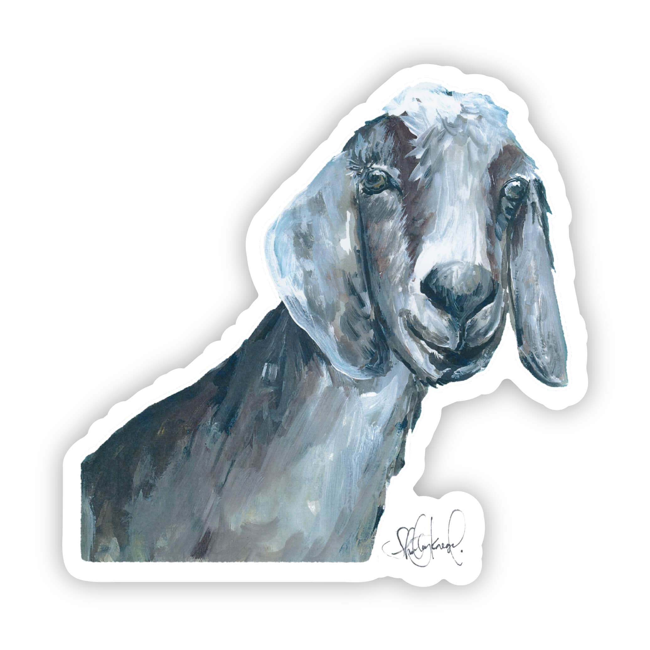 Big Moods - Wholesale Sticker - Goat watercolor sticker