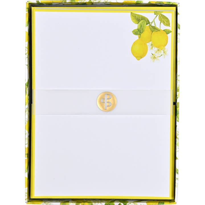 Peter Pauper Press - Wholesale Stationery/Notecard Set - Amalfi Lemons Boxed Stationery