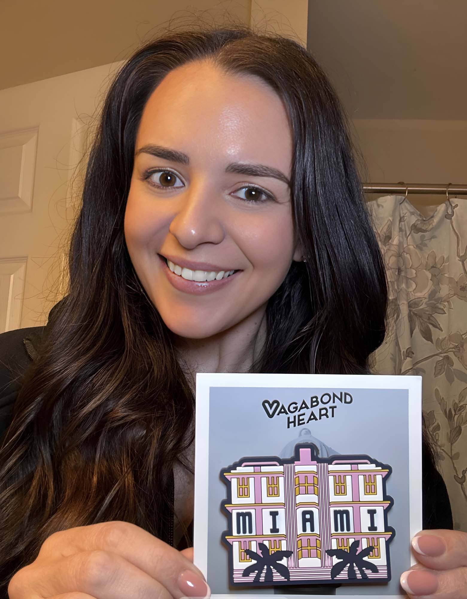 Vagabond Heart - Vente Aimants - Aimant de réfrigérateur en PVC Miami Florida1