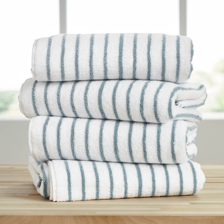 ienjoy Home - Wholesale Beach Towel - Cabana Stripe Beach Pool Towel 4pk - 100% Ring Spun Cotton13