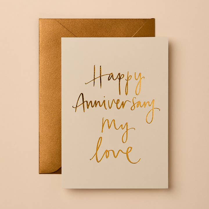 Anniversary Card | Modern Foil Stationery for wholesale by Gabrielle & Celine Greeting Cards Australia