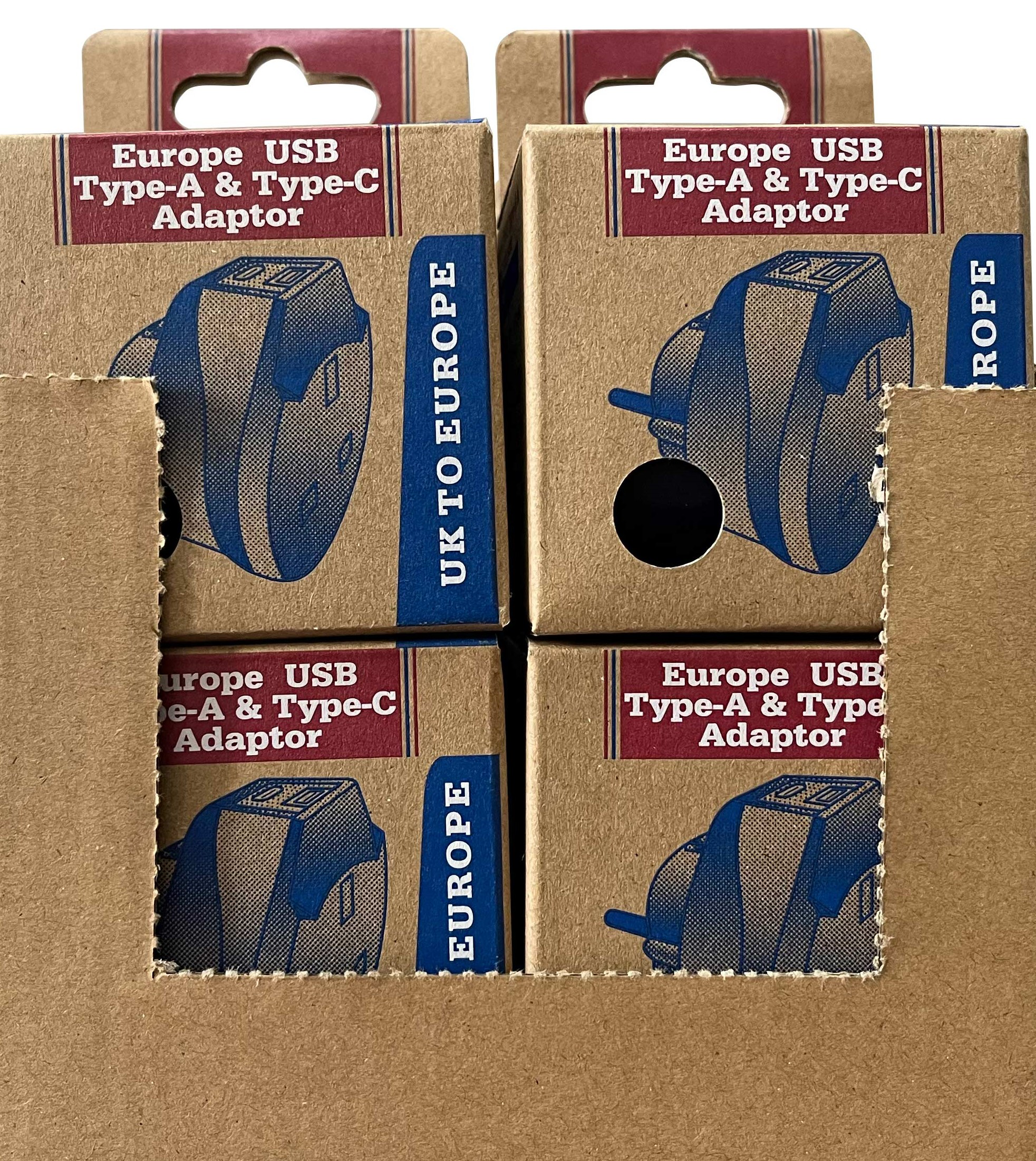 Max-Link Solutions Ltd - Wholesale Power Adapter - VACAY UK to Europe USB Type-A & Type-C Travel Adaptor Plug5