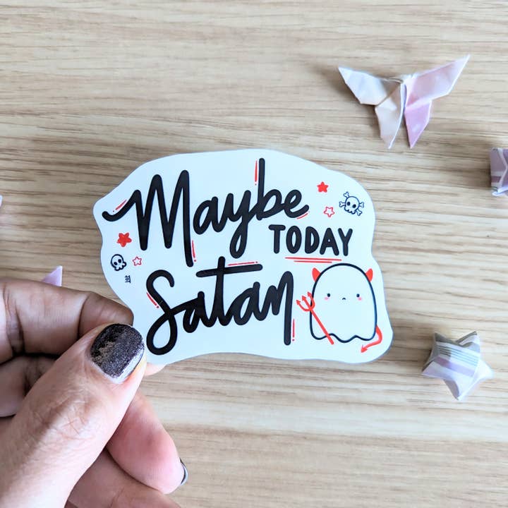 MAGNET: Maybe Today Satan Magnet for wholesale by Jem and Cozy