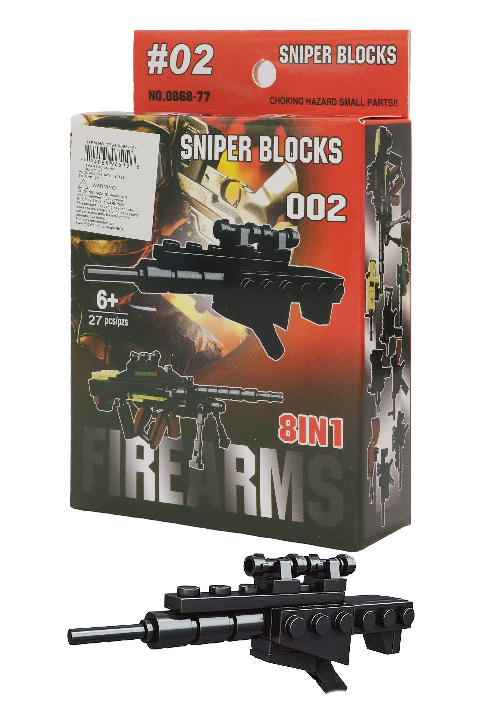 SORTIERT Feuerwaffen-Scharfschütze DIY Baustein-Kit - 16 Boxen für den Großhandel auf Faire8