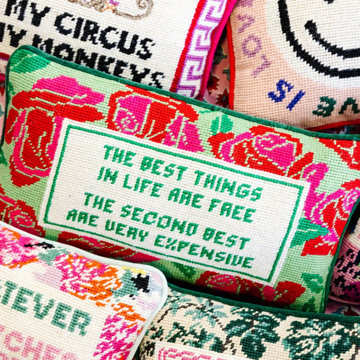 Furbish Studio - Wholesale Throw/Decorative Pillow - Expensive Needlepoint Pillow3