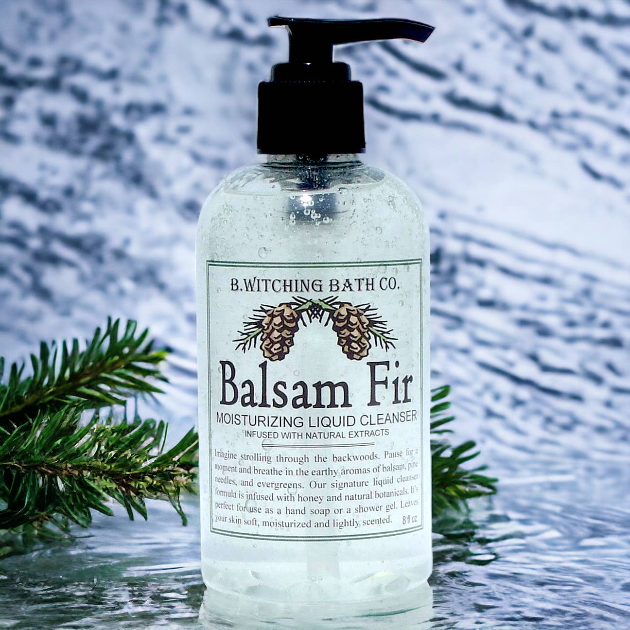 B. Witching Bath Co. - Wholesale Body Wash/Shower Gel - Balsam Fir Holiday Liquid Soap 8oz1