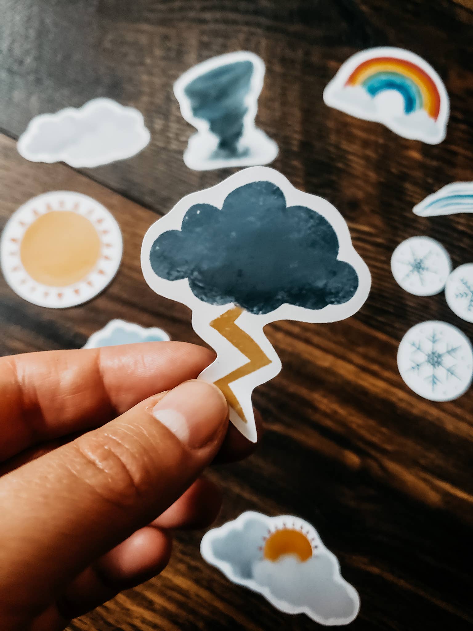 Stephanie Hathaway Designs - Wholesale Sticker - Weather Sticker Pack, Set of 11 Matte Vinyl Stickers3