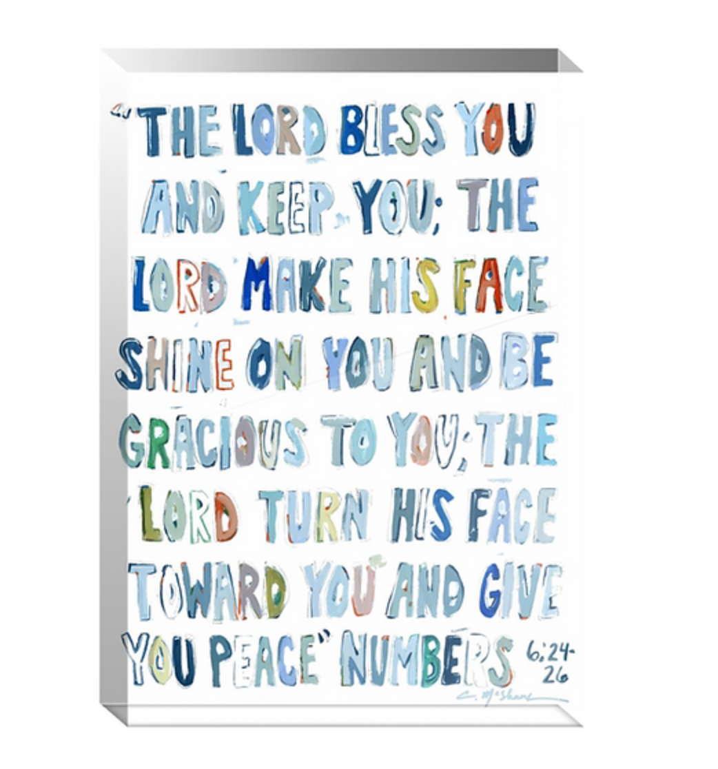 Chelsea McShane Art - Wholesale Decorative Tabletop Object - "Numbers 6: 24-26" acrylic shelfie0