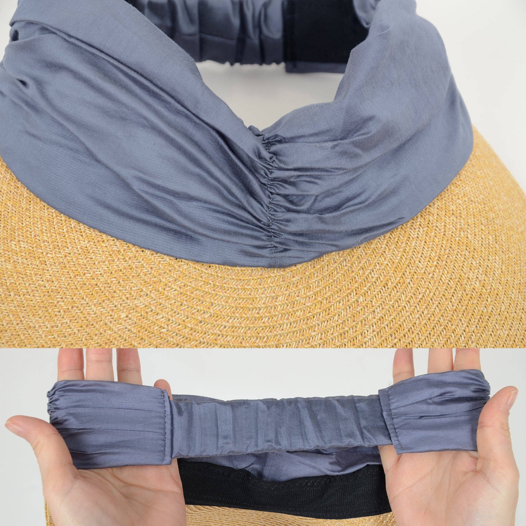 AK Brand – wholesale Visor – Women's – Straw Sun Visor Wide Brim Adjustable Band Lightweight Hat14