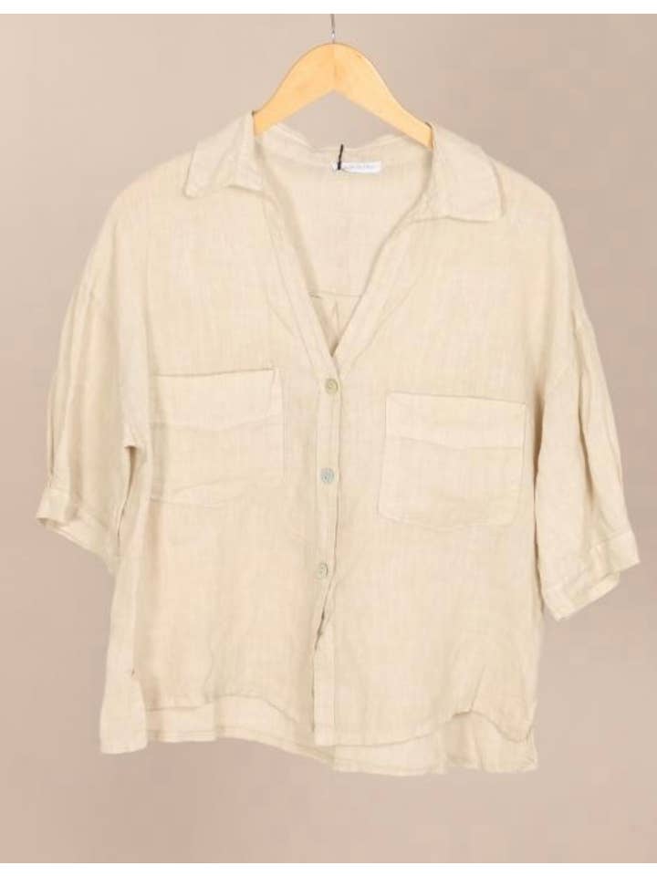 LÉA & LUC - Wholesale Buttoned-down shirt – Women's - 100% linen shirt REF.20174/516