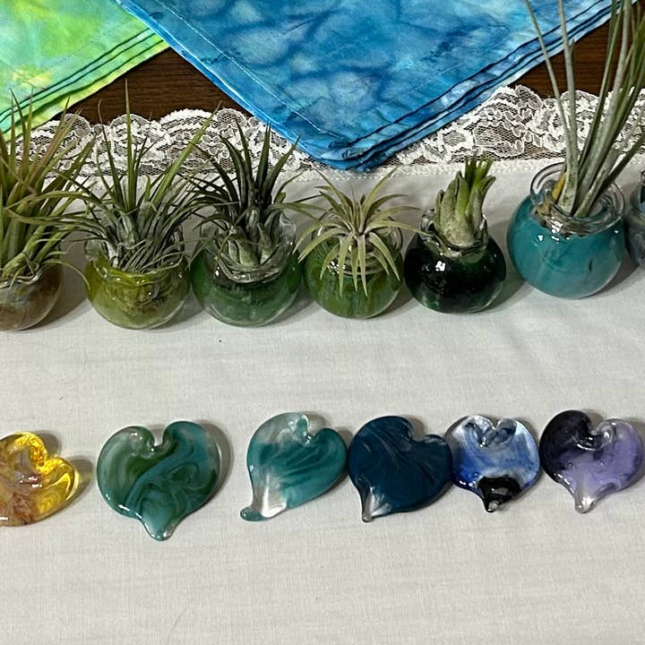 Terrapin Glass Gardens - Vente Décorations de table - Cœurs en verre sculptés à la main fabriqués aux États-Unis20
