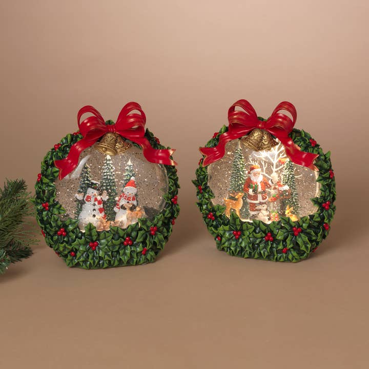 Gerson Christmas 8"H B/O Lighted Spinning Water Globe w/ Hol for wholesale by The Gerson Companies