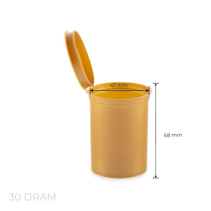 Cannatron - Wholesale Humidor/Cigar Accessory - 30 Dram Loud Lock Child Resistant Pop Top Vials - 160ct7