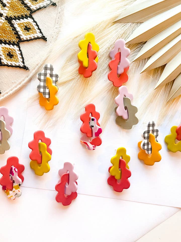 Mixed Flower Linkies for wholesale by Freckled Wing Design