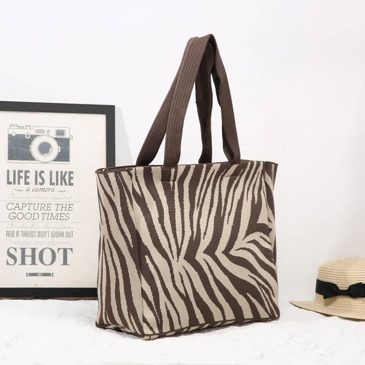 House of Milano – wholesale Tote bag – Women's – 25414 Zebra Print Large Shopper Bag3