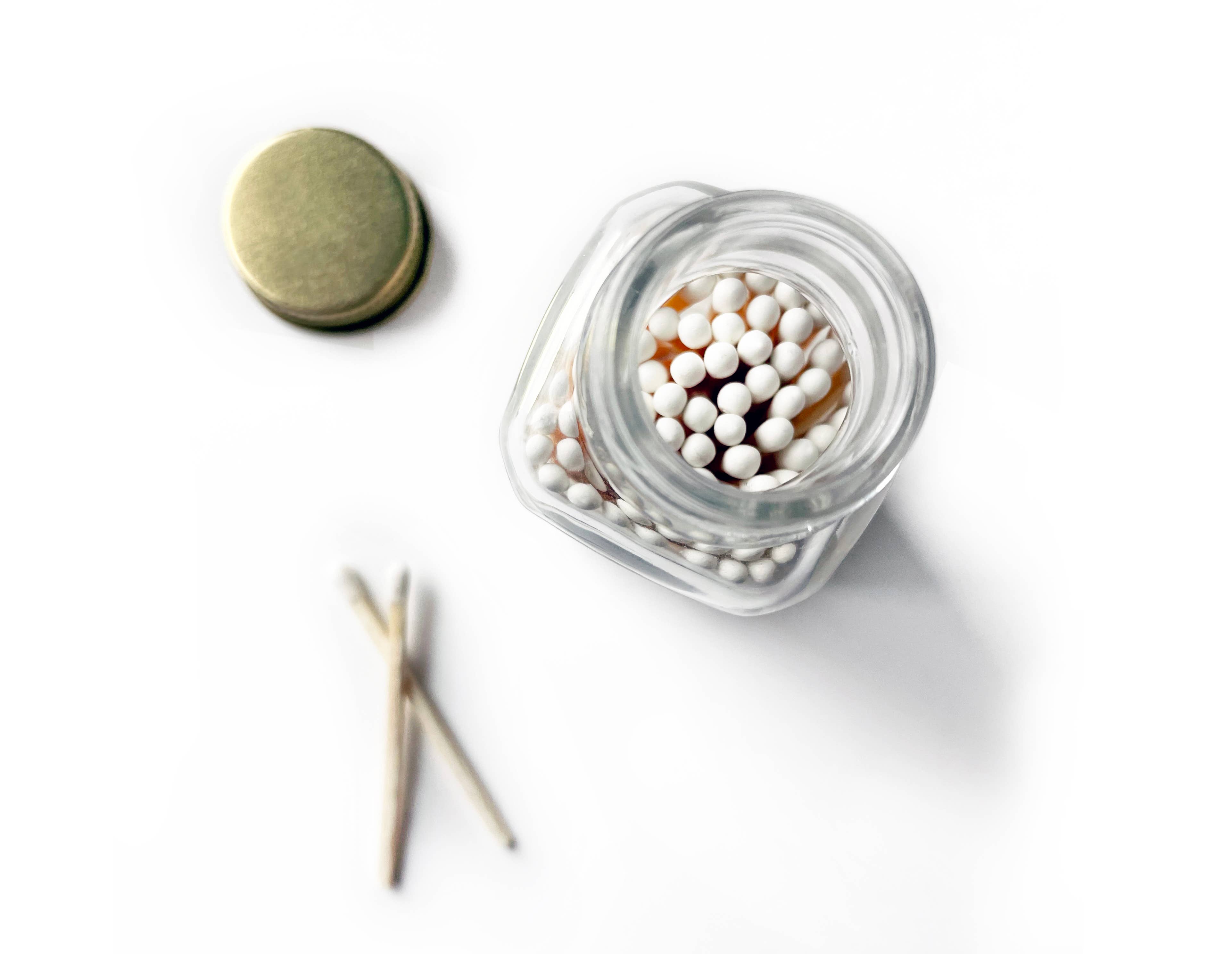 Studio Portmanteau – Großhandel Streichhölzer – Wildflower Streichholzglas, 2,5 cm, Weiß | Hübscher Streichholzhalter aus Glas6