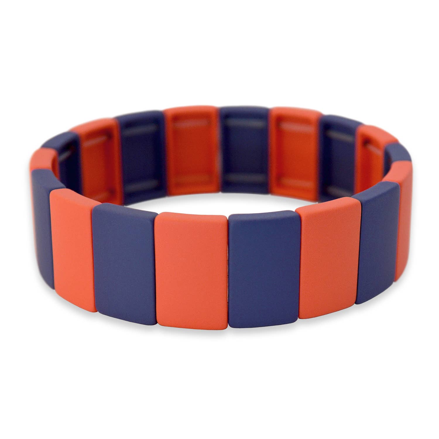 From The Heart - Wholesale Bangle Bracelet - Spirit Stretch bracelet - Navy/Orange0