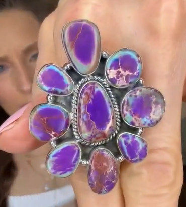 Krush Kandy - Wholesale Cocktail/Statement Ring - Desert Heat Jasper Cluster Rings MADE TO ORDER3