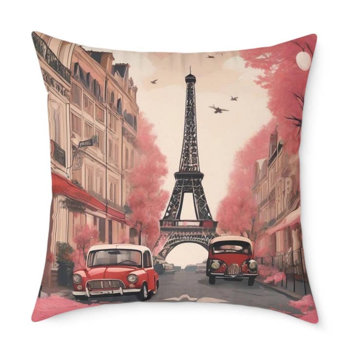 Almofada Decorativa Torre Eiffel Primavera Parisiense por atacado de LadyKCreations1