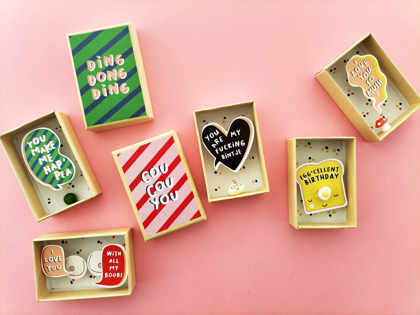 Pamela Loops – wholesale Love card – Boîte diorama message d'amour champignon6