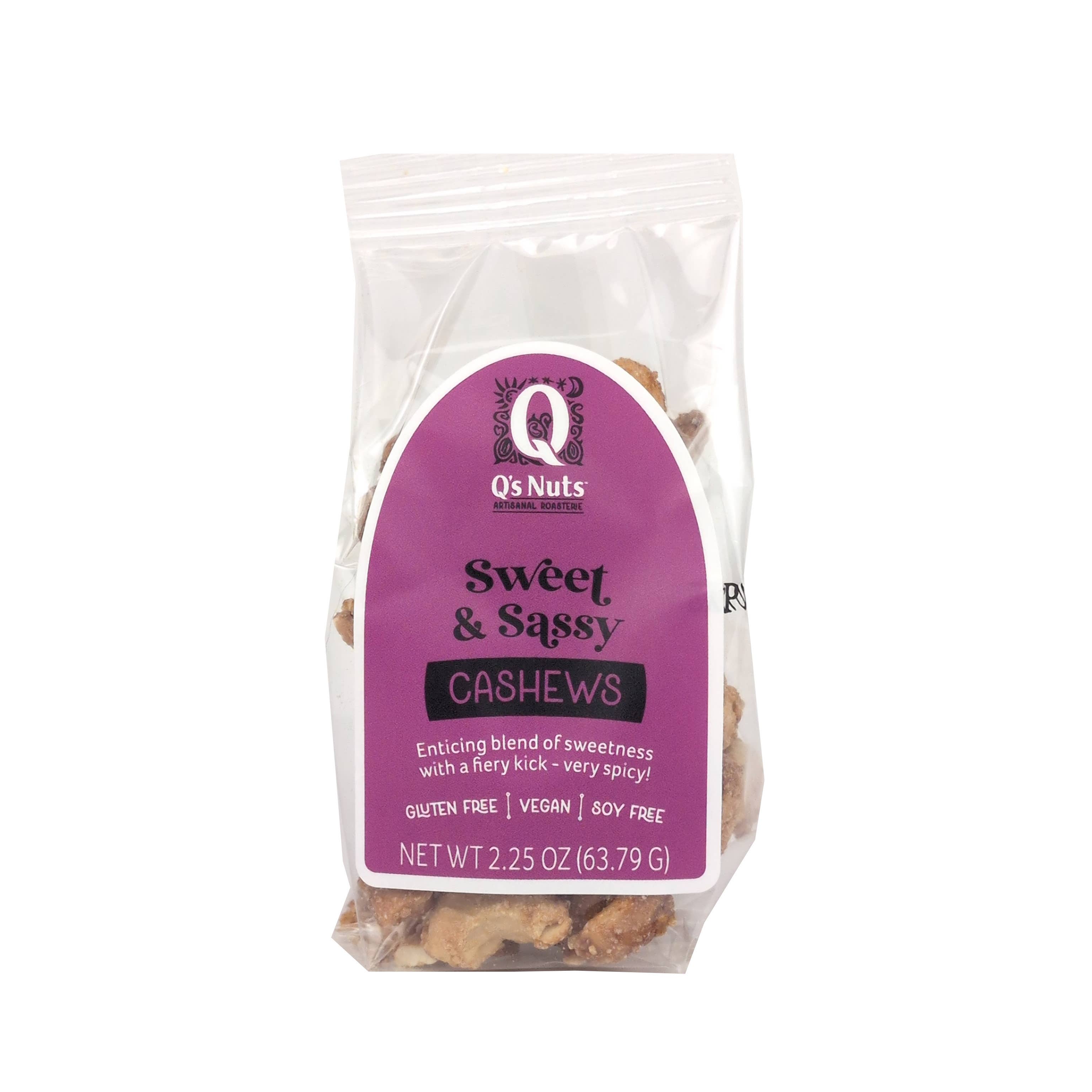 Q's Nuts, LLC - Wholesale Nuts - 2.25 oz Sweet and Sassy Cashews0